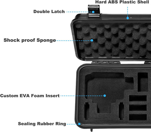 Lekufee Small Waterproof Carrying Case for DJI Osmo Action 4/Osmo Action 3 Camera and Accessories(Case Only)...