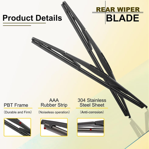 MIKKUPPA Rear Wiper Arm Blade, Replacement for 2002-2016 Subaru Forester, 2005-2014 Outback, 2005-2008 Impreza, Back Window Windshield Wiper Assem...