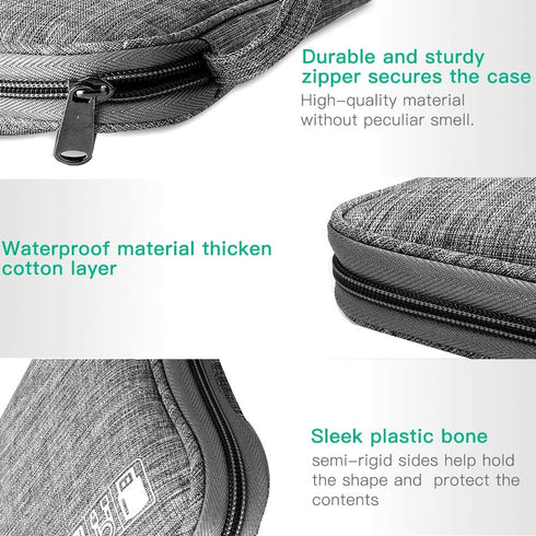 HCFGS Electronics Organizer Travel Case,Cord Organizer Travel,Cable Case,Waterproof Electronics Organizer for Hard Drives,USB Cables,Flash Drive,P...
