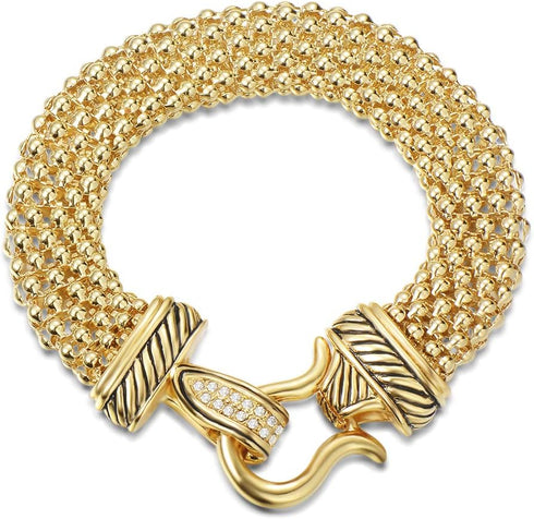 UNY Jewelry Antique Fashion Popcorn Chain Designer Brand Inspired Women Unique Christmas Gifts Bracelets...