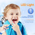 SEAGO Toddler Electric Toothbrushes for Baby Ages 0-3 Years, Baby Toothbrush with Smart Timer and Suction Base, 4 Replacement Brushheads (Navy-C)...