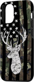 Deer Hunting Camouflage American Flag Whitetail Buck USA Case for iPhone 12/12 Pro...