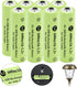 Ni-MH Rechargeable AA Batteries, AA 600mAh 1.2V Solar Batteries for Garden Landscaping Outdoor Solar Lights, String Lights, Pathway Lights (8 Pack...