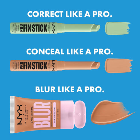 NYX PROFESSIONAL MAKEUP Pro Fix Stick Correcting Concealer, Buildable Medium Coverage Concealer Stick - Green...