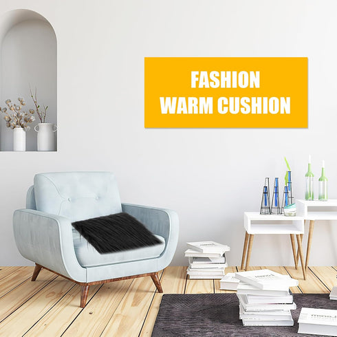 Faux Fur Fabric 20×20 Inches Black Fur Fabric Plush Black Faux Fur Fabric Square Patch for Crafts Gnomes Costume Camera Floor Decoration Mats...