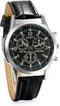 JewelryWe Business Casual Men's Quartz Wrist Watch Dial Leather Strap Watches for Christmas...