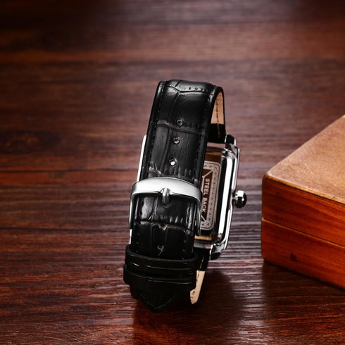 Avaner Men's Square Watches Vintage Leather Analog Quartz Dress Wristwatch with Calendar...