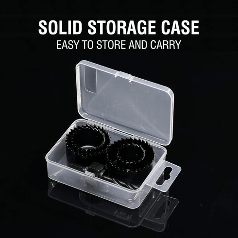 KATA 6PCS Hole Saw Kit 1-1/4" to 2-1/8"(32-54mm) Hole Saw Set in Case with Mandrels and Hex Key for Soft Wood, PVC Board, Plywood...