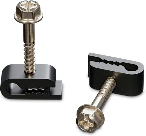 THE CIMPLE CO - Mini Wire Cable Clips, Electrical Wire Cable Clip, 1/10 in (3 mm) Screw Clip and Fastener, Black (100 Pieces per Bag)...