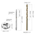 uxcell Tap and Die and Drill Bit Set, M3 x 0.5 Left Hand Thread Milling Tap and Round Die, 2.5mm Cobalt High Speed Steel Twist Drill Bit...