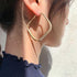 Large Square Drop Earrings Minimalist Hollow Square Hoop Earrings Gold Geometric Dangle Earrings Big Square Huggie Hoop Earring Jewelry for Women ...