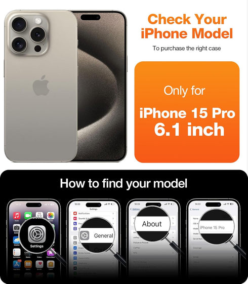 TORRAS Slim Fit Designed for iPhone 15 Pro Case, Ultra Thin Case for iPhone 15 Pro Phone Case 2023, Lightweight Matte Hard PC Slim Thin Cases for ...