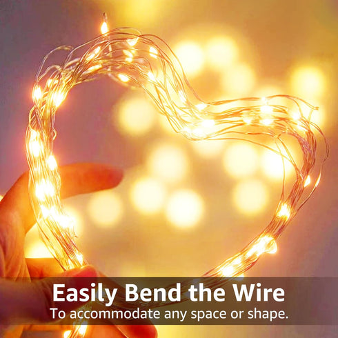 Olafus 16 Pack Christmas Fairy Lights Battery Operated Warm White, Halloween Small String Lights Copper Wire 20 LED 7ft, IP68 Waterproof Bottle Li...