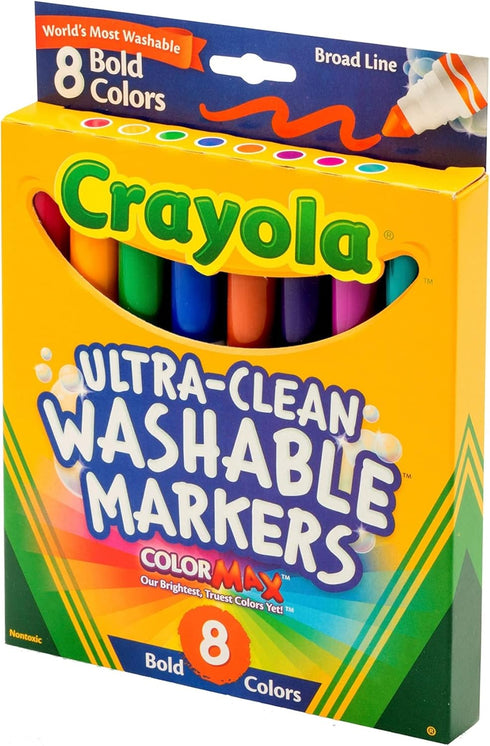 Crayola 8 Ct Bold Broad-Line Washable Markers...