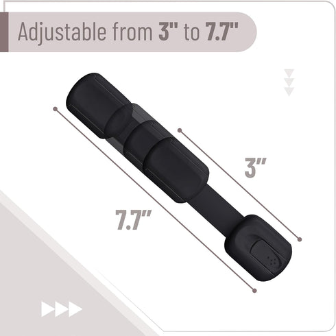 Bates- Child Safety Strap Locks, 6 Pack, Black Baby Cabinet Locks, Toilet Locks Baby Proof, Child Proof Drawer Locks, Cabinet Baby Locks for Cabin...