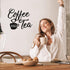 Ferraycle Coffee Sign Metal Hanging Wall Art 12 x 10.2 Inch Black Wall Decor Cafe Bar Letter Sign for Cafe Farmhouse Kitchen(Coffee and Tea)...