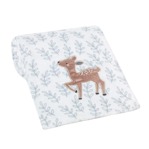 Bedtime Originals Deer Park Baby Blanket, White...