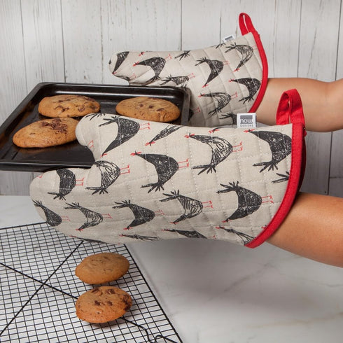 Now Designs Chicken Scratch Oven Mitt...
