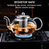 PARACITY Glass Teapot Stovetop 40 OZ/1200ml, Borosilicate Clear Tea Kettle with Removable 18/8 Stainless Steel Infuser, Teapot Blooming and Loose ...