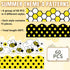 Whaline 69Ft Summer Bee Bulletin Board Borders Bee Honeycomb Dot Flower Self-Adhesive Bulletin Board Trim for Summer Bee Day Decoration Party Home...
