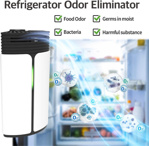 Clair V Refrigerator Deodorizer ozone-safe odor eliminator for fridge and closet portable freshener...