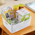 Obstnny Plastic Storage Baskets for Organizing, White Plastic Basket Bins, Set of 4...