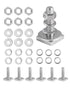 T Slot Bolts for Roof Rack Cross Bars, Platform, Cargo Basket, Stainless M6x35mm/M8x30mm, 3mm Thick, Square T Track Bolt Adapter to Secure Bike/Sk...