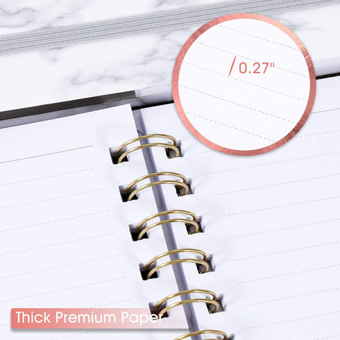 Frasukis Ruled Notebook/Journal - Spiral Notebook with Premium Thick Paper, 8.5" X 6.4", College Ruled Spiral Notebook, Waterproof Hardcover, Perf...