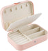 Travel Jewelry Box, PU Leather Small Jewelry Organizer for Women Girls, Double Layer Portable Mini Travel Case Display Storage Holder Boxes for St...