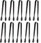 10 Pack Small Ice Tongs Sugar Tongs, Stainless Steel Mini Serving Appetizers Tongs for Party Coffee Tea Wine Bar Kitchen (Black)...