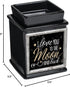 Elanze Designs Love You to The Moon Ceramic Glossy Black Interchangeable Photo Frame Candle Wax Oil Warmer...