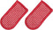 uxcell 2Pcs Pan Handle Sleeve, Pot Handle Covers Heat Resistant Iron Skillet Handle Covers for Kitchen Baking Cooking Supplies, Red and White Stri...