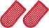 uxcell 2Pcs Pan Handle Sleeve, Pot Handle Covers Heat Resistant Iron Skillet Handle Covers for Kitchen Baking Cooking Supplies, Red and White Stri...