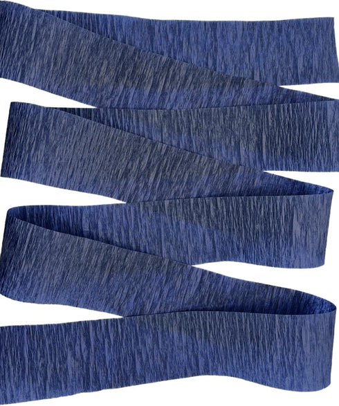 Navy Blue and Silver Metallic Crepe Paper Streamers, 4 Rolls Total...