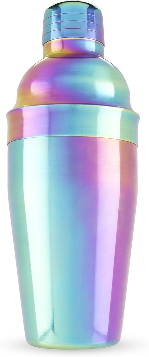 Blush Mirage Rainbow Cocktail Shaker for Cold Brew Cocktails, Margarita, Whiskey Sour, Stainless Steel Espresso Martini Shaker with Strainer for H...