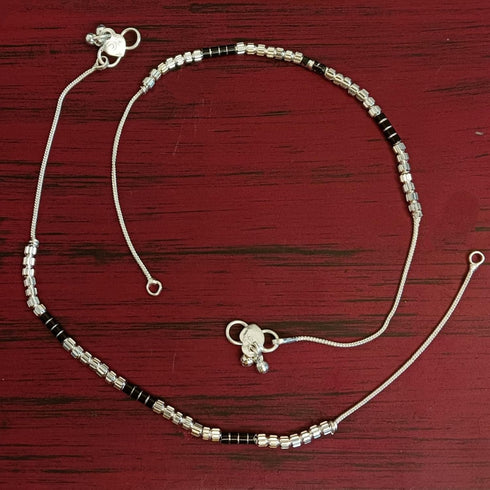 Efulgenz Indian Anklets for Women Indian Style Anklet Pair for Women Silver Payal for Women Oxidised Silver Jewelry Set Indian Indian Ankle Bracel...