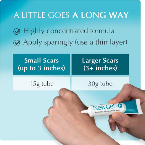 Advanced High-Potency Silicone Scar Gel with Vitamin E for Old, New Scars, Surgery, Keloids, Burns, and Facial Blemish Scars, NewGel Plus by MyNew...
