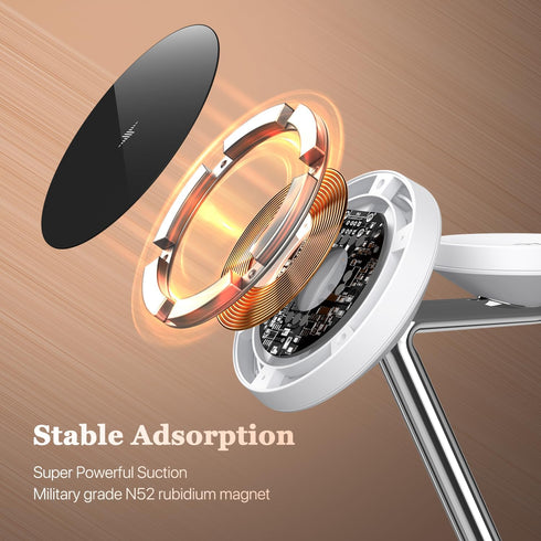 3 in 1 Charging Station for Apple Devices, 18W Fast Magnetic Wireless Charger Stand Compatible with iPhone 15/14/13/12/Pro/Pro Max/Plus/Mini, and ...