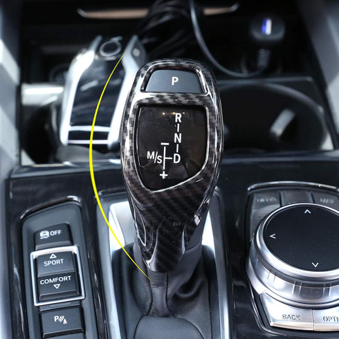 Carbon Fiber Gear Shift Knob Cover Tirm for BMW 2 3 4 5 6 Series X3 X4 X5 X6 F22 F30 F31 F34 F10 F07 F25 F26 F32 F33 F36 F45 F15 F16...