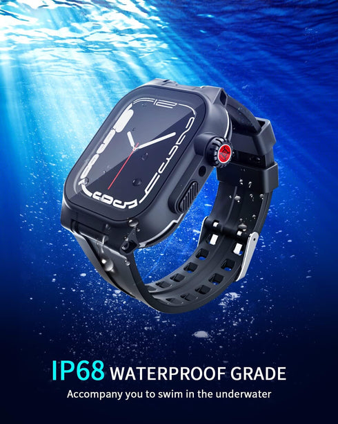 Apple Watch Series 7 45mm Waterproof Case, AICase 360 Full-Body Protective Case with Screen Protector, Shockproof Dustproof Waterproof Apple Watch...