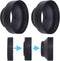 77mm Camera Lens Hood - Rubber - Set of 2 - Collapsible in 3 Steps - Sun Shade/Shield - Reduces Lens Flare and Glare - Blocks Excess Sunlight for ...