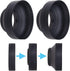77mm Camera Lens Hood - Rubber - Set of 2 - Collapsible in 3 Steps - Sun Shade/Shield - Reduces Lens Flare and Glare - Blocks Excess Sunlight for ...