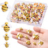 MIKIMIQI 40 Pcs Tiny Resin Bees Decor Bumble Bee Embellishment Resin Bees Craft Decorations with Storage Box for DIY Craft Wreath Scrapbooking Par...
