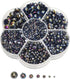 Chenkou Craft 3000PCS 1 Box Black Round Flatback Imitation Half Pearls Bead Loose Beads Gem (Black Half Ball)...