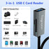 SD Card Reader 3 in 1, SD/TF Card Reader and USB A Female Port, Micro SD Memory Card Adapter, OTG, Camera Reader Multi Port for SD/Micro SD/Micro ...
