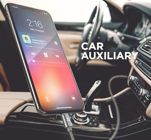 (Apple MFI Certified) iPhone Aux Lightning Cord to Male 3.5mm Auxiliary Cable (iPhone Audio Link to Car Jack, Headphones & Speakers) (Gray)......