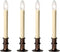 Set of Four Adjustable Height Battery Operated LED Window Candles with Daily Timer Ivory Candle Stick. (Antique Bronze)...