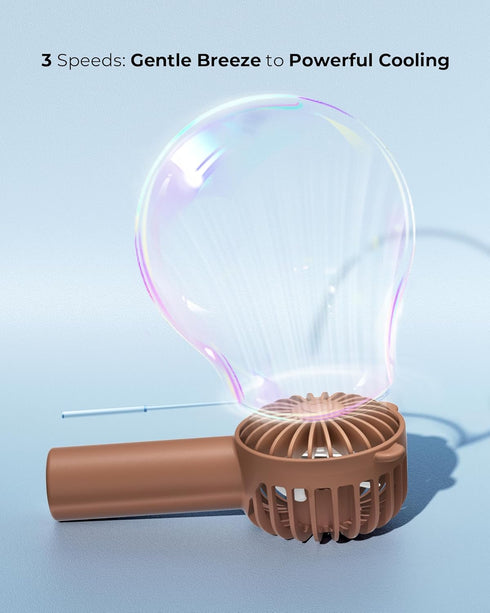 Mini Fan, Portable Fan with 3 Speeds for 2000mAh Battery USB-C Rechargeable, 3-Speed Quiet Operation, Stylish Handheld Fan for Outdoors & Travel...