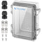 TICONN Waterproof Electrical Junction Box IP67 ABS Plastic Enclosure with Hinged Cover with Mounting Plate, Wall Brackets, Cable Glands (Clear, 5....