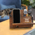 World's Best Bonus Father Wooden Desk Docking Station, Best Bonus Dad Gifts, Father's Day Birthday Gifts for Bonus Dad Stepdad Stepfather, Bonus D...